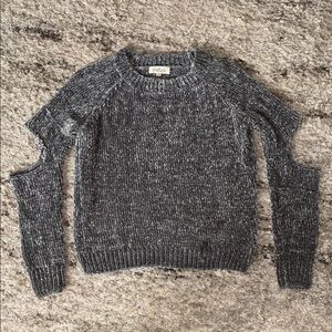 Listiele Charcoal Cutout Sweater